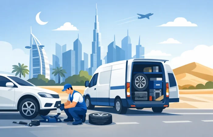 Mobile Tyre Change Service in Dubai, 24/7
