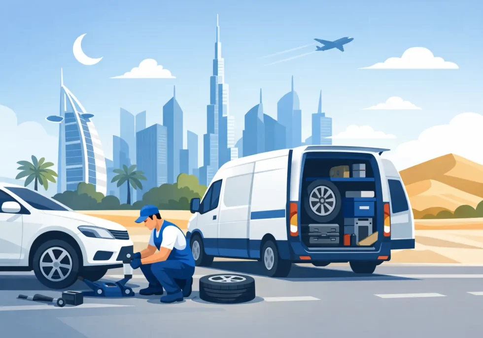 Mobile Tyre Change Service in Dubai, 24/7