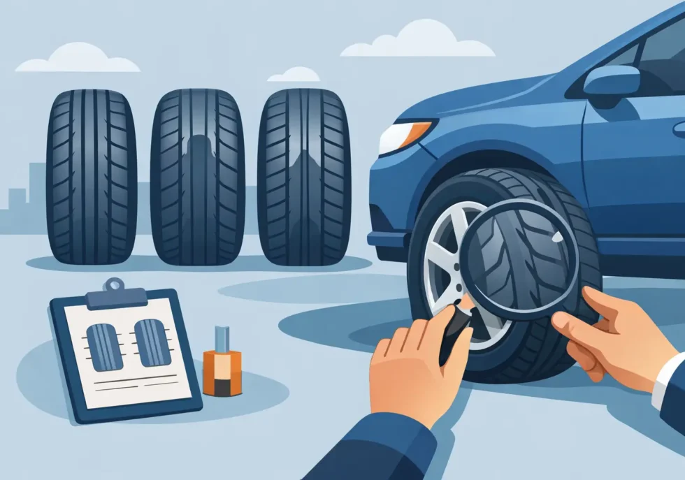 How to Check Tyre Wear Patterns on Your Car